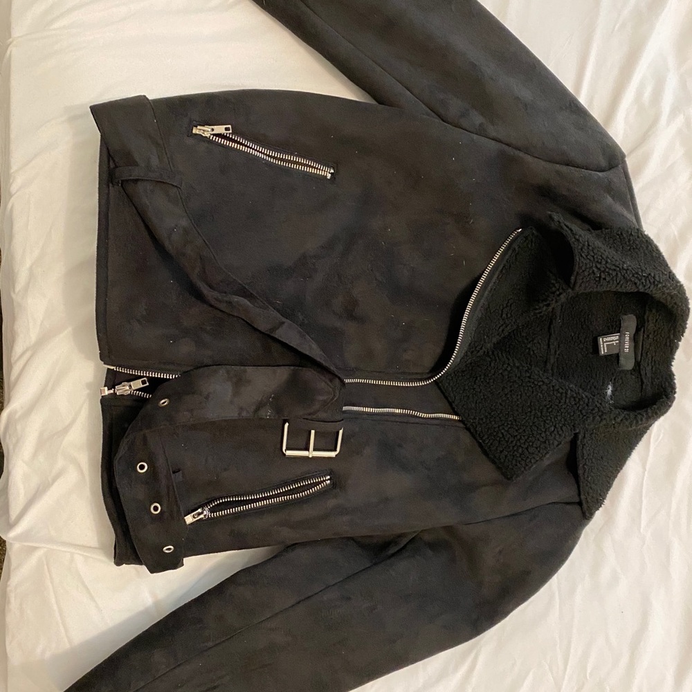 Black leather jacket